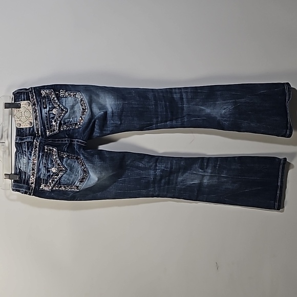 Miss Me Jeans 25 31 inseam embellished rhinestone pockets - Picture 5 of 11